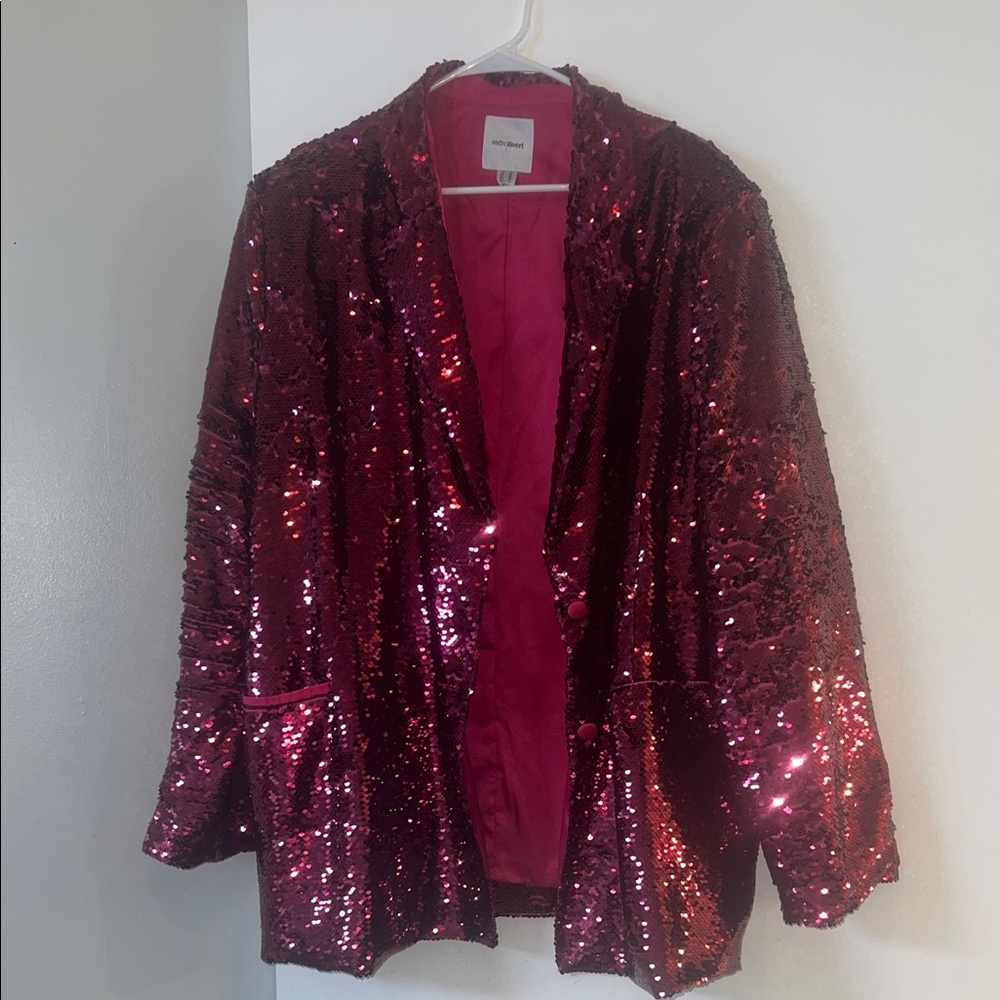 Pink  Sequin Blazer